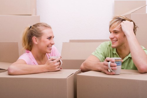 Careful loading of household items during a Hackneywick flat move